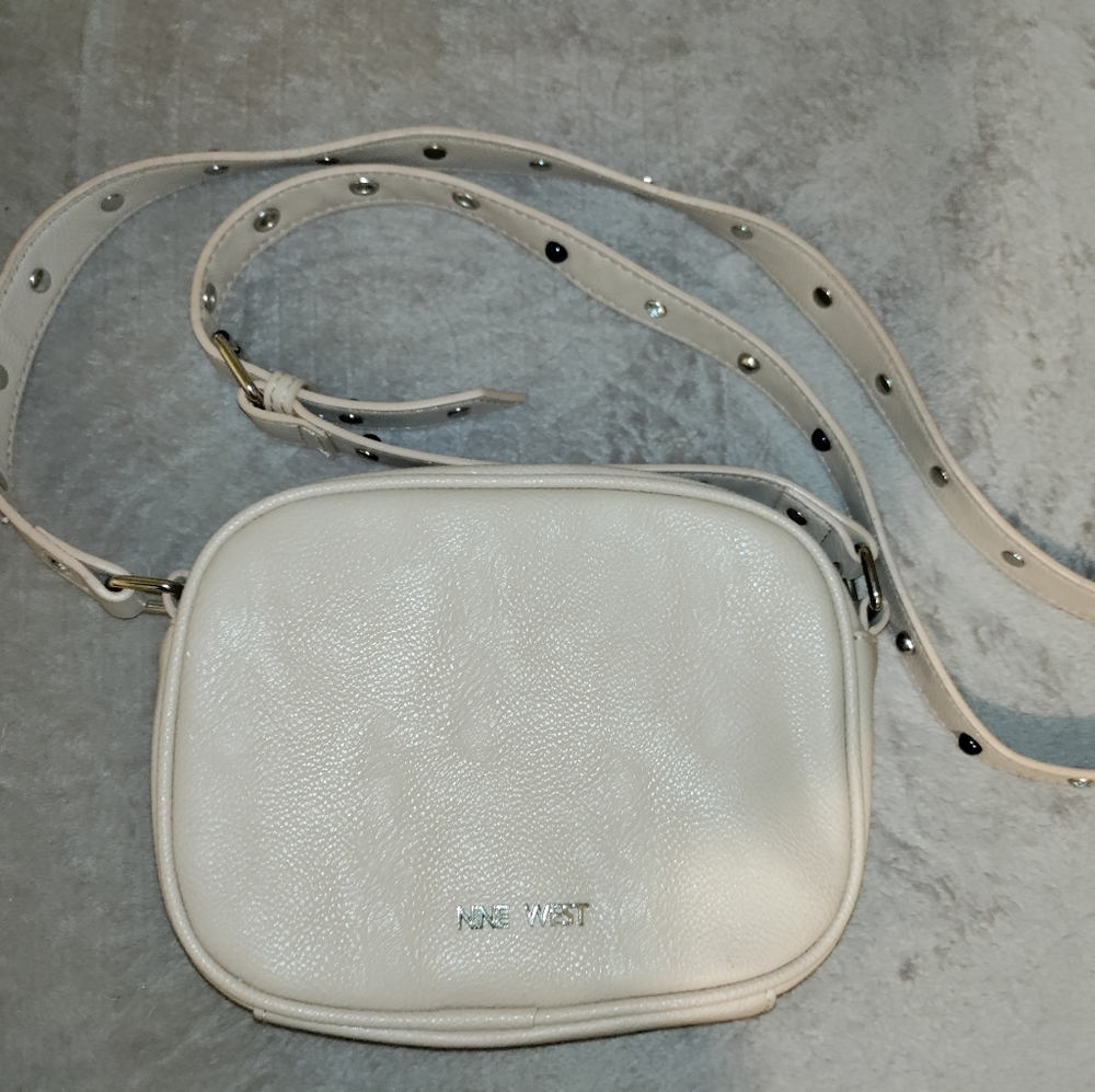 Nine West | Cream Colored Vegan Leather Crossbody Bag Crossbody Purse